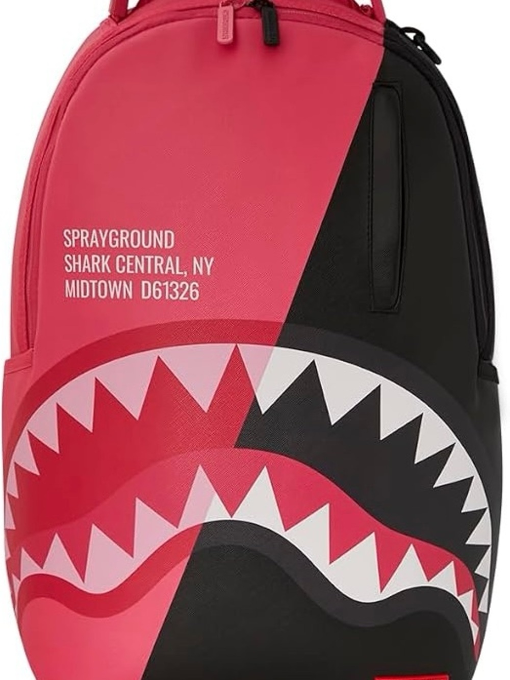 Sprayground Pink & Black Shark Bite Backpack
